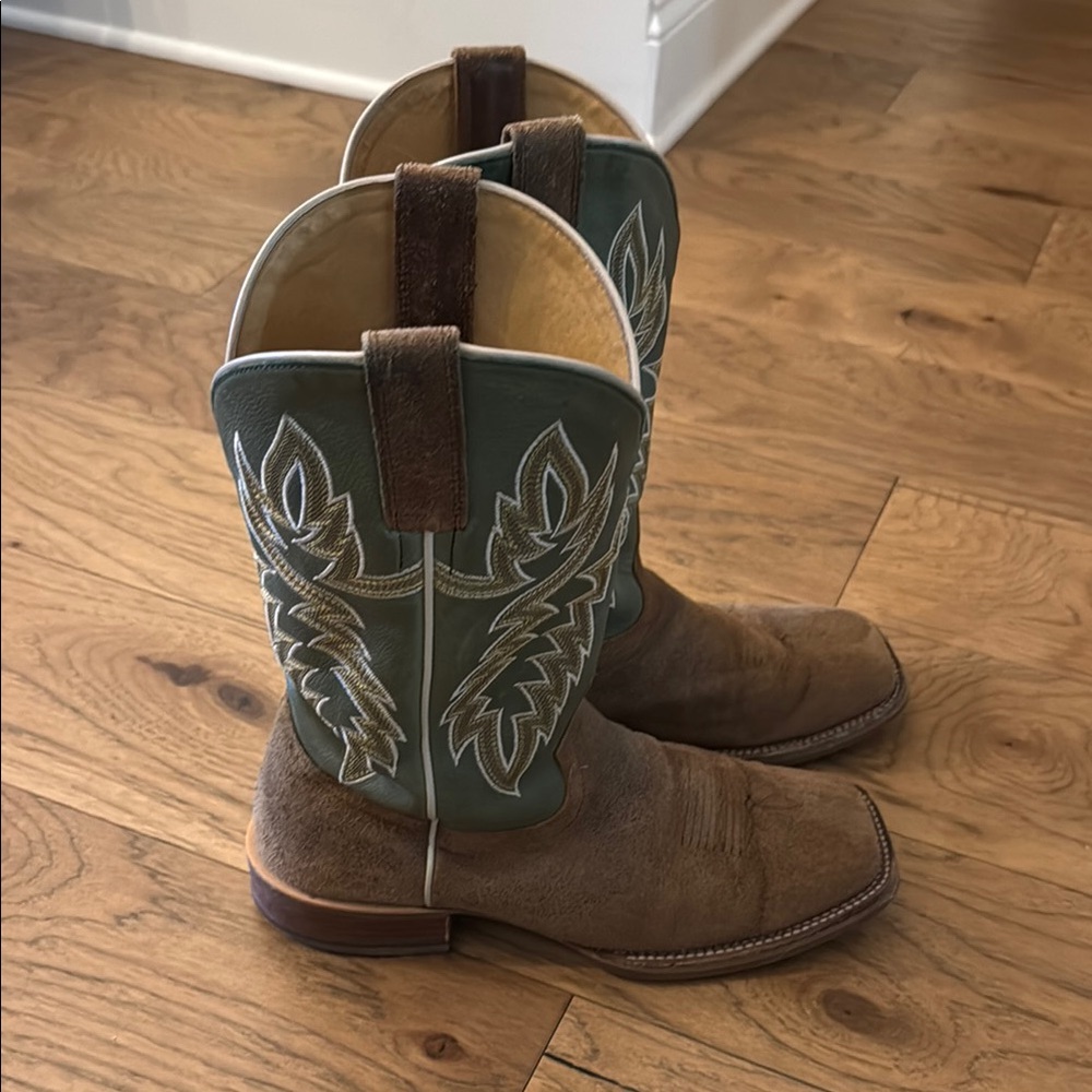 Cody James Brown and Green Suede Western Boots Size 10D